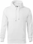 Ανδρική μπλούζα με κουκούλα χωρίς φερμουάρ, λευκό