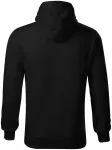 Ανδρική μπλούζα με κουκούλα χωρίς φερμουάρ, μαύρος