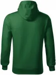 Ανδρική μπλούζα με κουκούλα χωρίς φερμουάρ, πράσινο μπουκάλι