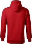 Ανδρική μπλούζα με κουκούλα χωρίς φερμουάρ, το κόκκινο