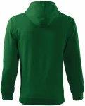 Ανδρική μπλούζα με κουκούλα, πράσινο μπουκάλι