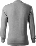 Ανδρική μπλούζα με κρυφές τσέπες, σκούρο γκρι μάρμαρο