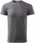 Ανδρικό απλό μπλουζάκι, γκρι χάλυβα