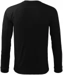 Ανδρικό κοντομάνικο μπλουζάκι με μακριά μανίκια, μαύρος