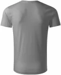 Ανδρικό μπλουζάκι από οργανικό βαμβάκι, ανοιχτό ασήμι