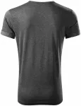 Ανδρικό μπλουζάκι με κυλιόμενα μανίκια, μαύρο μάρμαρο