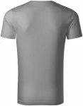 Ανδρικό μπλουζάκι, οργανικό βαμβάκι με υφή, ανοιχτό ασήμι