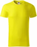 Ανδρικό μπλουζάκι, οργανικό βαμβάκι με υφή, λεμόνι κίτρινο