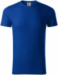 Ανδρικό μπλουζάκι, οργανικό βαμβάκι με υφή, μπλε ρουά
