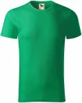 Ανδρικό μπλουζάκι, οργανικό βαμβάκι με υφή, πράσινο γρασίδι