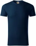 Ανδρικό μπλουζάκι, οργανικό βαμβάκι με υφή, σκούρο μπλε