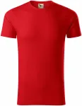 Ανδρικό μπλουζάκι, οργανικό βαμβάκι με υφή, το κόκκινο