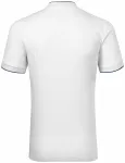 Ανδρικό μπλουζάκι πόλο με γιακά bomber, λευκό