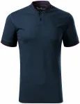 Ανδρικό μπλουζάκι πόλο με γιακά bomber, σκούρο μπλε