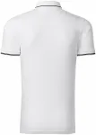 Ανδρικό μπλουζάκι πόλο με λεπτομέρειες σε αντίθεση, λευκό