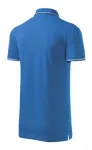 Ανδρικό μπλουζάκι πόλο με λεπτομέρειες σε αντίθεση, μπλε του ωκεανού