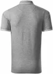 Ανδρικό μπλουζάκι πόλο με λεπτομέρειες σε αντίθεση, σκούρο γκρι μάρμαρο