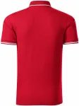 Ανδρικό μπλουζάκι πόλο με λεπτομέρειες σε αντίθεση, τύπος κόκκινο