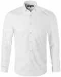 Ανδρικό πουκάμισο με μακριά μανίκια Λεπτή εφαρμογή, λευκό