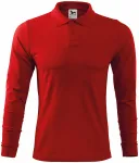 Ανδρικό πουκάμισο με μακρυμάνικο πόλο, το κόκκινο