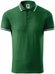 Ανδρικό πουκάμισο πόλο αντίθεσης, πράσινο μπουκάλι