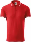 Ανδρικό πουκάμισο πόλο αντίθεσης, το κόκκινο