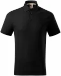Ανδρικό πουκάμισο πόλο από οργανικό βαμβάκι, μαύρος