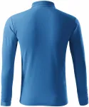 Ανδρικό πουκάμισο πόλο με μακριά μανίκια, γαλάζιο