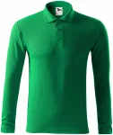 Ανδρικό πουκάμισο πόλο με μακριά μανίκια, πράσινο γρασίδι