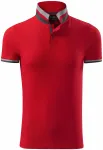 Ανδρικό πουκάμισο πόλο με ψηλό γιακά, τύπος κόκκινο