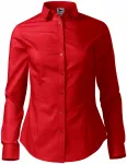 Γυναικεία βαμβακερή μπλούζα με μακριά μανίκια, το κόκκινο