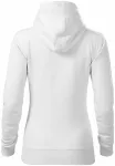 Γυναικεία μπλούζα με κουκούλα χωρίς φερμουάρ, λευκό