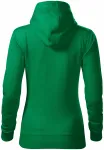 Γυναικεία μπλούζα με κουκούλα χωρίς φερμουάρ, πράσινο γρασίδι