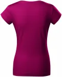 Γυναικεία μπλούζα με λεπτή εφαρμογή και στρογγυλή λαιμόκοψη, φούξια κόκκινο