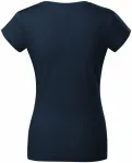 Γυναικεία μπλούζα με λεπτή εφαρμογή και στρογγυλή λαιμόκοψη, σκούρο μπλε