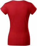 Γυναικεία μπλούζα με λεπτή εφαρμογή και στρογγυλή λαιμόκοψη, το κόκκινο