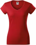 Γυναικεία μπλούζα με ντεκολτέ V, το κόκκινο