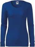 Γυναικείες μπλουζάκι με μακριά μανίκια, μπλε ρουά