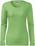 Γυναικείες μπλουζάκι με μακριά μανίκια, πράσινο μπιζέλι