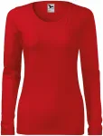 Γυναικείες μπλουζάκι με μακριά μανίκια, το κόκκινο