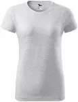 Γυναικείο απλό μπλουζάκι, ανοιχτό γκρι μάρμαρο