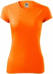 Γυναικείο αθλητικό μπλουζάκι, πορτοκαλί νέον