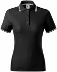 Γυναικείο κλασικό μπλουζάκι πόλο, μαύρος