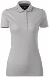 Γυναικείο κομψό πουκάμισο με πόλο, ασημί γκρι