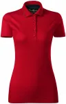 Γυναικείο κομψό πουκάμισο με πόλο, τύπος κόκκινο