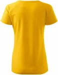 Γυναικείο κωνικό μπλουζάκι με μανίκια raglan, κίτρινος