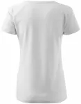 Γυναικείο κωνικό μπλουζάκι με μανίκια raglan, λευκό