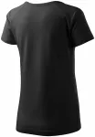 Γυναικείο κωνικό μπλουζάκι με μανίκια raglan, μαύρος