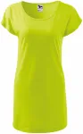 Γυναικείο μακρύ μπλουζάκι / φόρεμα, πράσινο ασβέστη