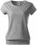 Γυναικείο μοντέρνο μπλουζάκι, σκούρο γκρι μάρμαρο